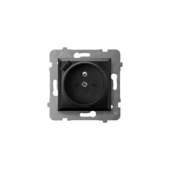 Ospel - Keret nélküli fali konnektor 230V + 1xUSB-A + 1xUSB-C ARIA fekete GP-1UZPUSBAC/m/33 kép