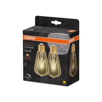 OSRAM 1906 E27 6,5 W LED ST64 824 arany, dimmelhető, 2 db-os csomag