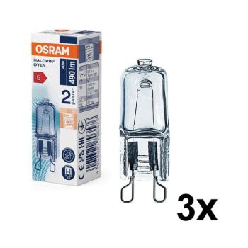 3 darabos sütőizzó szett HALOPIN G9/40W/230V 2700K - Osram 8590828004936 kép