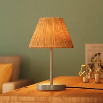 OSRAM asztali lámpa Decor Raffia, 1 izzó, rafia, természetes színű, E27 kép