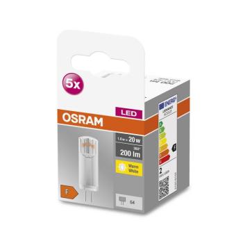 OSRAM Base PIN LED-csapos aljzat G4 1,8 W 200 lm, 5 db-os csomag kép
