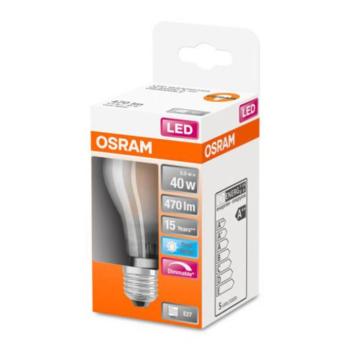 OSRAM Classic A LED-lámpa E27 5W 4,000K matt dim kép