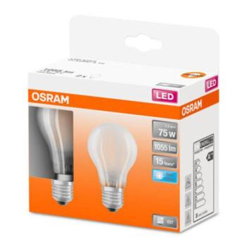 OSRAM Classic A LED lámpa E27 7,5W 4000K matt 2 db kép