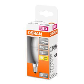 OSRAM Classic B LED izzó, E14, 2,5 W, 2700 K, matt kép