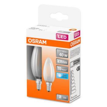 OSRAM Classic B LED lámpa E14 4W 4000K matt 2db
