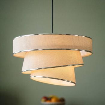 OSRAM Decor Glittey lógó világítás, bézs, Ø 40 cm, szövet kép