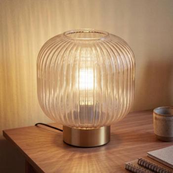 OSRAM Decor Groovie asztali lámpa, borostyánszínű, magasság 22 cm, üveg, E27 kép