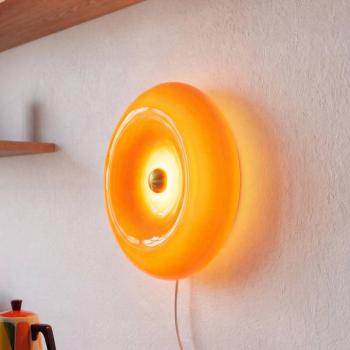OSRAM Decor Lunea LED fali lámpa, narancssárga, Ø 30 cm, üveg, CCT, dimmelhető kép