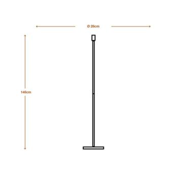 OSRAM DECOR STICK álló lámpa, sötét szürke, magasság 146 cm, 1 x E27 kép