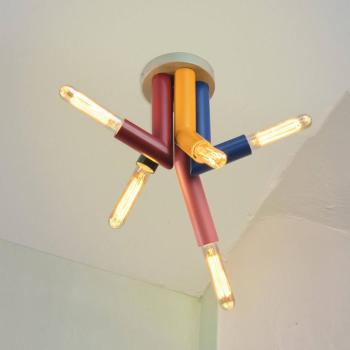 OSRAM Decor Straw mennyezeti világítás, 5 izzós, acél, színes, E27 kép