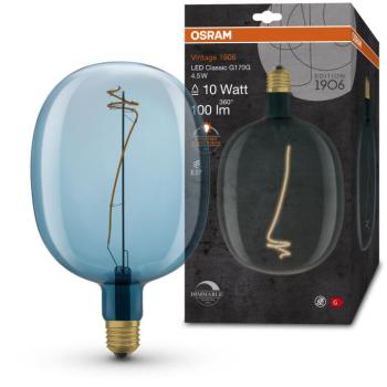 OSRAM Dimmelhető LED Ballon izzó, kék, E27, 4,5 W, VINTAGE, meleg fehér kép