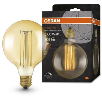 OSRAM Dimmelhető LED izzó, aranyszínű, VINTAGE, E27, 8,8 W, GLOBE, meleg fehér kép