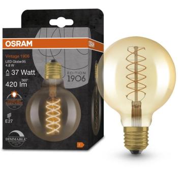 OSRAM Dimmelhető LED izzó, E27, 4,8 W, VINTAGE GLOBE, meleg fehér kép