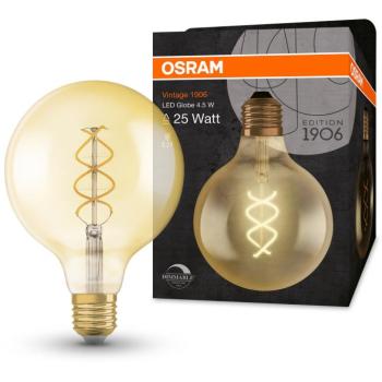 OSRAM Dimmelhető LED izzó, E27, 4 W, GLOBE VINTAGE, meleg fehér kép