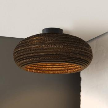 OSRAM mennyezeti világítás DROP, barna, Ø 40 cm, hullámkarton, E27 kép