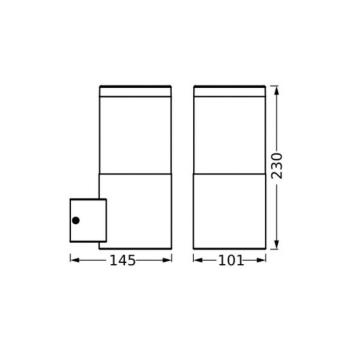 OSRAM ENDURA CLASSIC EBRO kültéri fali lámpa, sötét szürke, IP44 kép