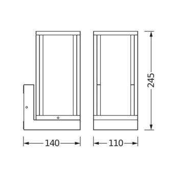 OSRAM ENDURA CLASSIC FRAME kültéri fali lámpa, sötét szürke IP44 kép
