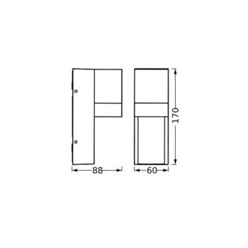 OSRAM ENDURA CLASSIC ISIDOR sötét szürke kültéri fali lámpa IP65 kép