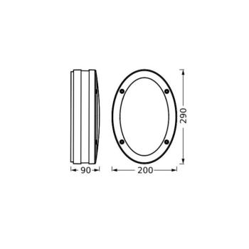 OSRAM ENDURA CLASSIC ORBI kültéri fali lámpa, sötét szürke, IP65 kép