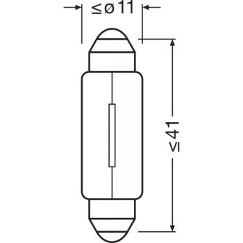 OSRAM EREDETI FESTOON 24V AUXILIÁRIS KISLÁMPA 1 db-os csomag kép