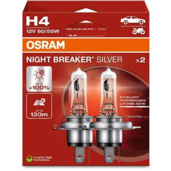 OSRAM H4 Night Breaker SILVER +100%, 2 db kép
