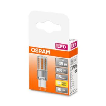 OSRAM kapszula LED izzó G9 4,8W 2 700 K átlátszó kép
