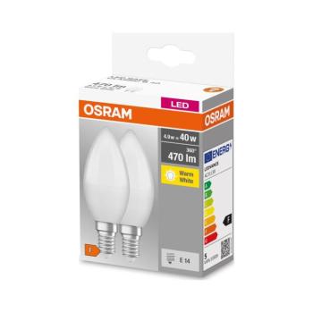 2 db-os LED izzó szett B38 E14/4,9W/230V 2700K - Osram 4058075614413 kép