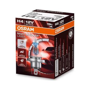 KÉSZLET 2x NIGHT BREAKER H4 P43t 60/55W 12V 3900K autóizzó - Osram 64193NL-2HB kép