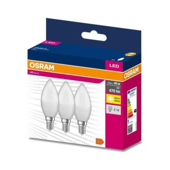 KÉSZLET 3x LED Izzó B38 E14/4,9W/230V 3000K - Osram 4058075628076 kép