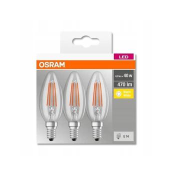 KÉSZLET 3x LED Izzó VINTAGE B40 E14/4W/230V 2700K - Osram 4058075819313 kép