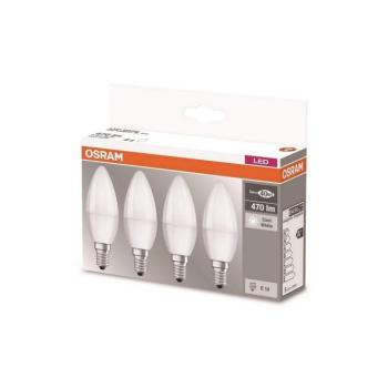 OSRAM LED gyertya E14 Base Retro 4,9W 4db 4 000 K kép