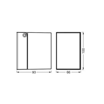OSRAM kültéri fali lámpa ENDURA CLASSIC CUBE fekete fém IP44 kép