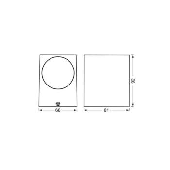 OSRAM kültéri fali lámpa ENDURA CLASSIC SQUARE fekete lefelé IP44 kép