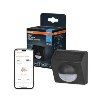 Osram - Kültéri napelemes mozgásérzékelő SMART+ 3,7V antracit IP65 Wi-Fi 800 mAh 4099854419133 kép
