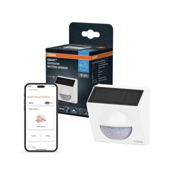 Osram - Kültéri napelemes mozgásérzékelő SMART+ 3,7V fehér IP65 Wi-Fi 800 mAh 4099854419102 kép