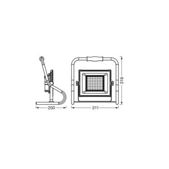 OSRAM LED akkumulátoros munkalámpa, 30 W, narancssárga, IP44, 4000 K kép