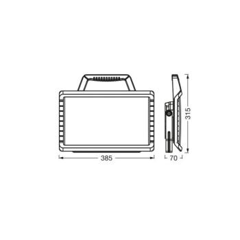 OSRAM LED akkumulátoros munkalámpa VALUE BATTERY, 26 W, fekete, IP54 kép