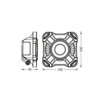OSRAM LED akkumulátoros munkalámpa VALUE BATTERY, fekete IP54 10 W kép