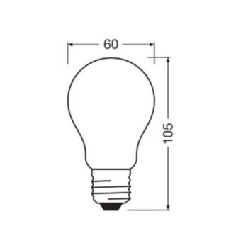 OSRAM LED Classic, matt, E27, 7,2 W, 1521 lm, 4.000 K, A100 kép
