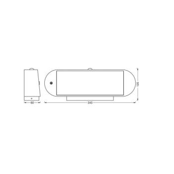 OSRAM LED-érzékelős fali lámpa ENDURA STYLE SOLAR OVAL 34 cm 840 kép