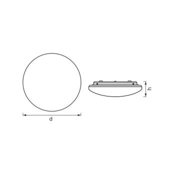 OSRAM LED-érzékelős mennyezeti világítás ORBIS IP44, Ø 30 cm, fehér kép