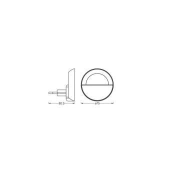 OSRAM LUNETTA SUNSET LED-es konnektoros éjszakai lámpa, fehér, dimmelhető kép