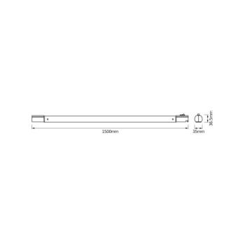 OSRAM LED-es világítócsík TUBEKIT, 150 cm, 3000 K fehér kapcsoló kép