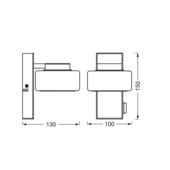 OSRAM LED fali világítás ORBIS FLAME, króm, fém, IP44, CCT kép