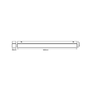 OSRAM LED fali világítás SQUARE, fehér, hosszúság 60 cm, CCT, IP44 kép