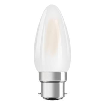 OSRAM LED gyertya B22d Classic 827 4W matt kép