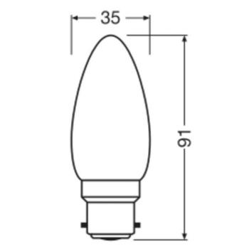 OSRAM LED izzó, B22d, 1,8 W, matt, 2700 K kép