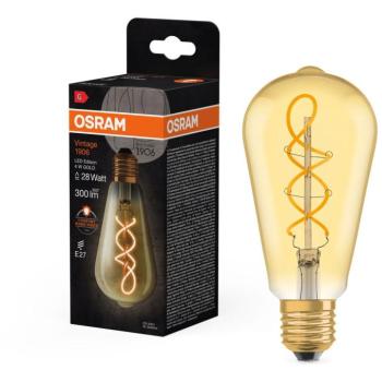OSRAM LED izzó, E27, 4 W, VINTAGE, meleg fehér kép