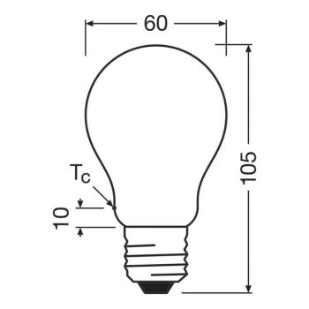 OSRAM LED izzó matt E27 3,8W 827 EEK A 3 darabos kiszerelésben kép