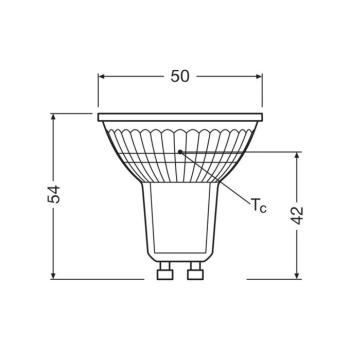 OSRAM LED izzó Reflektor GU10 2.6W 36° 827 világos kép